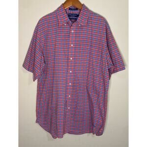 Daniel Cremieux Collection Short Sleeve Shirt Mens Large Button Down 100% Cotton